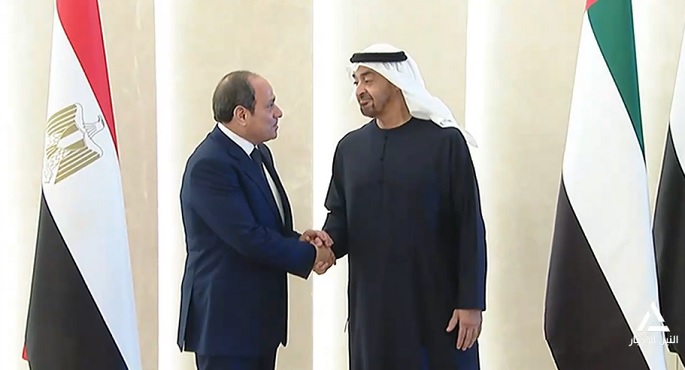 الرئيس السيسى ونظيره الإماراتى: أى تصعيد فى المنطقة سيترتب عليه تداعيات ستطال الجميع