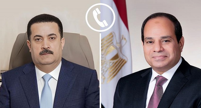 الرئيس السيسى يجدد تأكيد دعم مصر الكامل لسيادة العراق وأمنه واستقراره