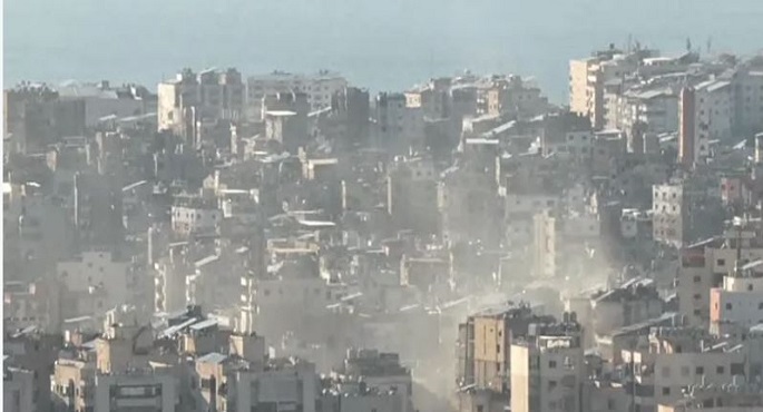 غارات إسرائيلية عنيفة تستهدف الضاحية الجنوبية فى بيروت