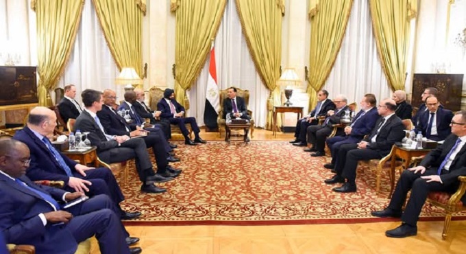 رئيس الوزراء يلتقى رئيس مجموعة البنك الدولى ويشيد بالدعم المقدم من البنك لتحقيق الإصلاح الاقتصادى والهيكلى