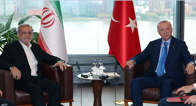 بزشكيان لأردوغان: الصواريخ التى دخلت الأجواء التركية لم تطلق من إيران