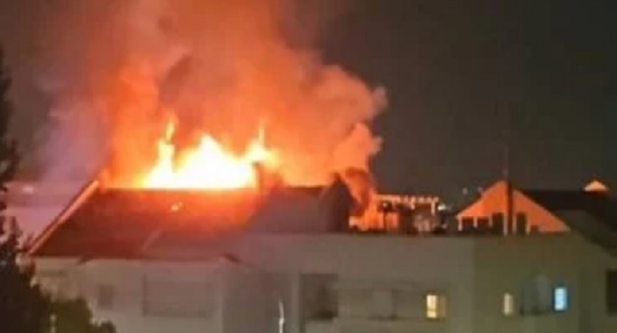 سقوط شظايا صواريخ فى مخيم قلنديا وكفر عقب شمالي القدس المحتلة