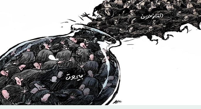 الحرب تفاقم أزمة النازحين فى لبنان