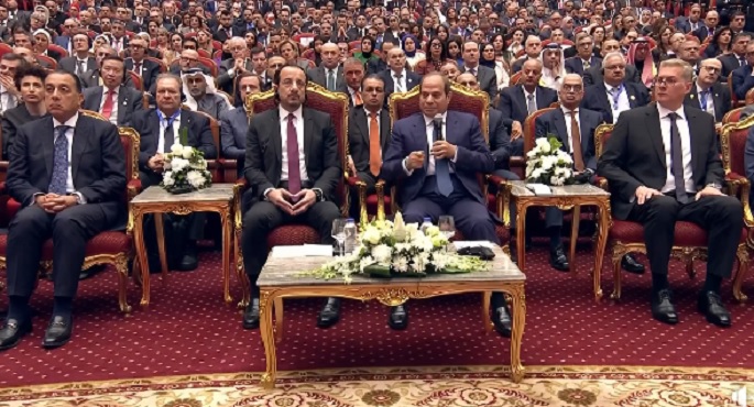 بالفيديو .. فى كلمته بمؤتمر إيجبس .. الرئيس السيسى لـ”ترامب” : أنت الوحيد القادر على إيقاف الحرب فى المنطقة