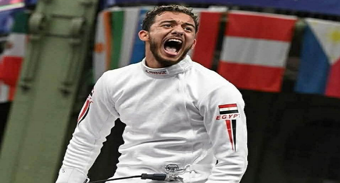 لاعب منتخب مصر لسلاح سيف المبارزة يفوز بذهبية كأس العالم بسويسرا