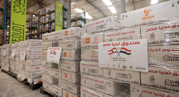 تنفيذًا لتوجيهات الرئيس السيسى .. مصر تُرسل ما يصل لنحو ألف طن من المساعدات الإغاثية العاجلة للبنان