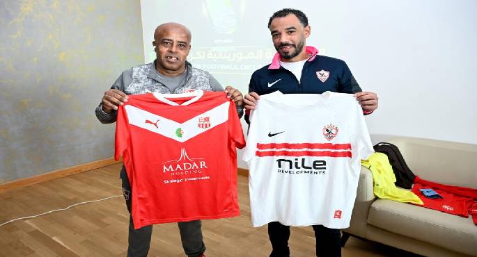 الزمالك بزيه التقليدى أمام شباب بلوزداد الجزائرى بنصف نهائى كأس الكونفدرالية