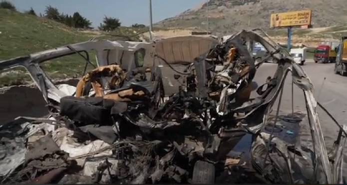 بعد ساعات من الهدنة.. مسيرة إسرائيلية تستهدف مناطق بشرقى لبنان