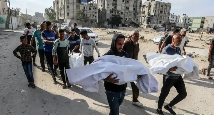 استشهاد 3 فلسطينيين فى قصف للاحتلال لـ”دير البلح” وسط قطاع غزة