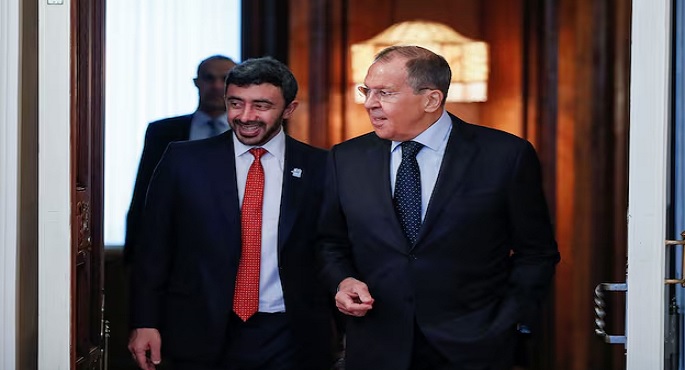 وزير خارجية روسيا يبحث مع نظيره الإماراتى الوضع فى الخليج 