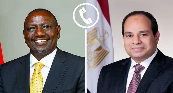 الرئيس السيسى يؤكد هاتفيا مع نظيره الكينى أهمية ملف مياه النيل بالنسبة لمصر