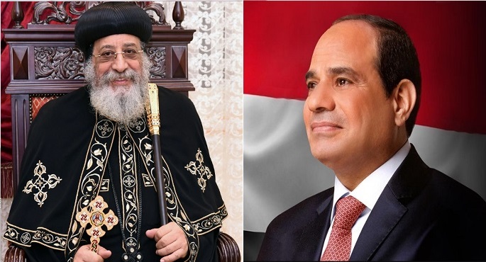 الرئيس السيسى يهنئ البابا تواضروس الثانى بمناسبة عيد القيامة المجيد