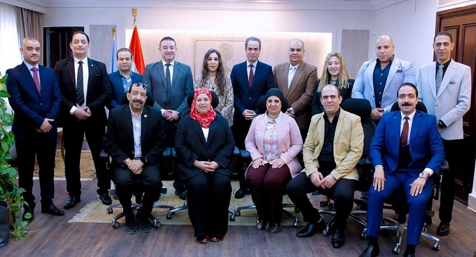 المسلمانى يستقبل خريجى (دورة مفيد فوزى) من أكاديمية ماسبيرو بالتعاون مع كلية الدفاع الوطنى