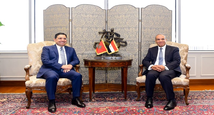 وزير الخارجية ونظيره المغربى يشيدان بالتطور الملحوظ فى العلاقات بمختلف المجالات