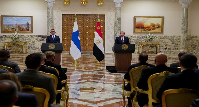 بالفيديو ..خلال مؤتمر صحفى مشترك مع نظيره الفنلندى .. الرئيس السيسى يؤكد رفض مصر الكامل وإدانتها للاعتداءات غير المبررة ضد دول الخليج