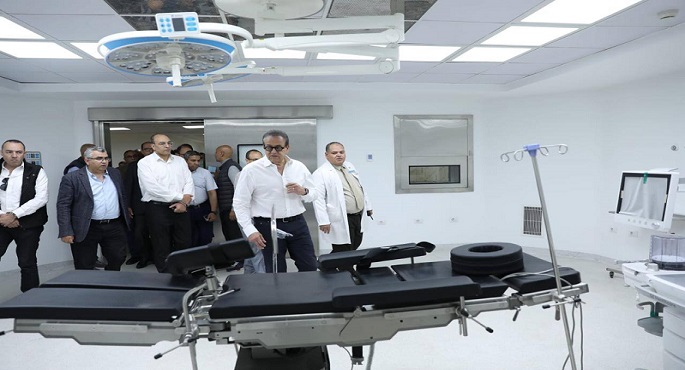 وزير الصحة يشيد بأعمال البنية المعمارية بالمبنى الجديد بمستشفى صدر العباسية