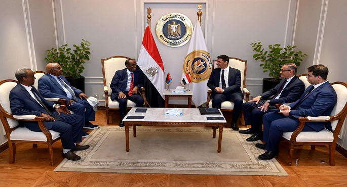 وزير الصناعة يبحث تعزيز التعاون مع المستشار الاقتصادى للرئيس الإريترى