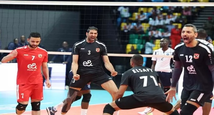 الأهلى يهزم بطل رواندا ويتوج بلقب بطولة أفريقيا لرجال الكرة الطائرة