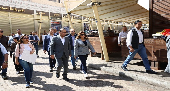 وزيرة التنمية المحلية تتفقد أعمال تطوير المرحلة الثانية من سوق العتبة بمحافظة القاهرة