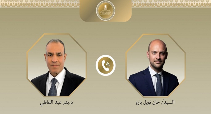 وزير الخارجية يبحث مع نظيره الفرنسى التطورات الإقليمية وسبل خفض التصعيد فى المنطقة