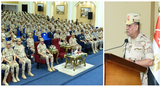 وزير الدفاع والإنتاج الحربى يلتقى عدداً من مقاتلى المنطقة الجنوبية العسكرية