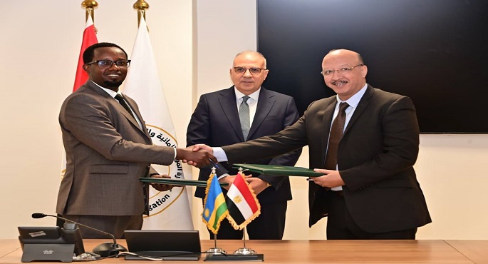 وزير الرى يلتقى الوفد الرواندى المشارك فى أعمال الاجتماع الثانى للجنة التوجيهية المشتركة بين مصر ورواندا