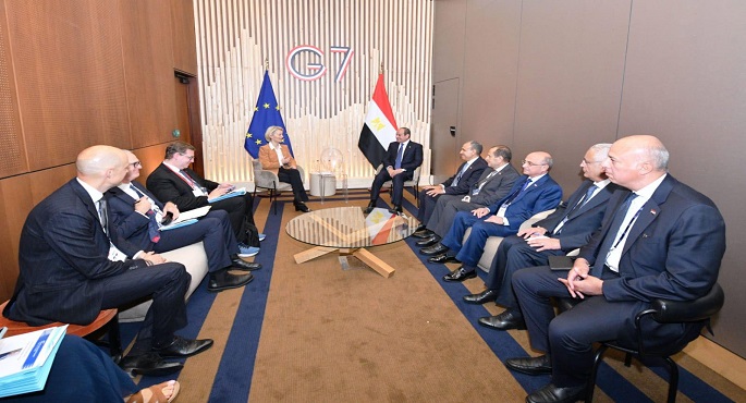 الرئيس السيسى يشدد على حرص مصر على تعزيز العلاقات مع الاتحاد الأوروبى واستكشاف فرص التعاون فى مجالات مبتكرة