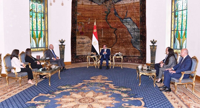 الرئيس السيسى يؤكد اعتزاز مصر بالتعاون القائم مع المفوضية السامية للأمم المتحدة لشئون اللاجئين فى توفير الحماية الدولية لهم