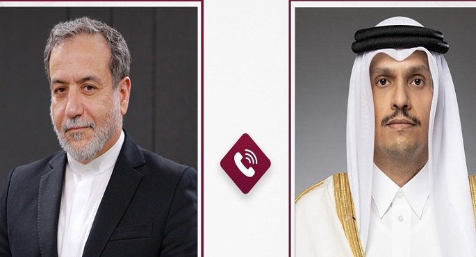 وزيرا خارجيتى قطر وإيران يبحثان هاتفيا التطورات فى لبنان والمنطقة