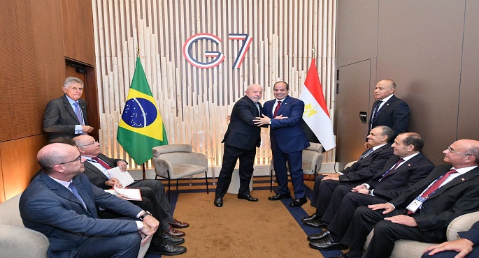 الرئيس السيسى يعرب عن الاعتزاز الكبير بالعلاقات التاريخية بين مصر والبرازيل