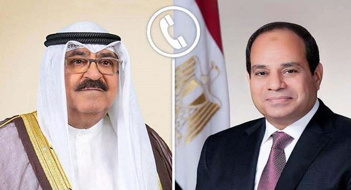 الرئيس السيسى يؤكد هاتفيا لأمير الكويت أن أمن الكويت وسائر الدول العربية يُعد جزءًا لا يتجزأ من الأمن القومى المصرى