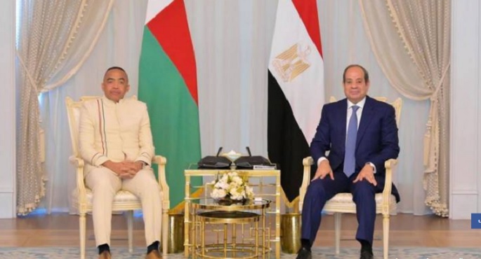 الرئيس السيسى يستقبل رئيس مدغشقر فى مدينة العلمين