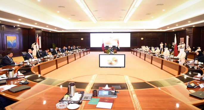انعقاد الدورة السابعة للجنة العليا المصرية القطرية المشتركة بالعلمين برئاسة وزير الخارجية ورئيس وزراء وزير خارجية قطر