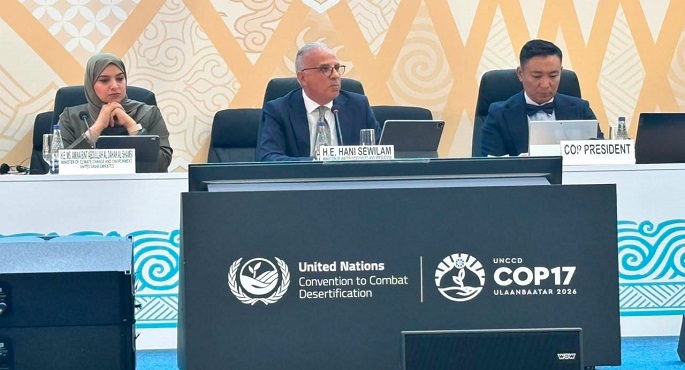 وزير الرى يلقى كلمة مصر فى الشق الوزارى لـ COP17 بمنغوليا ويؤكد أهمية الإدارة المتكاملة للمياه والأراضى وحشد التمويل لمواجهة التصحر والجفاف