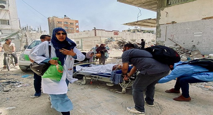 إصابة فلسطينية برصاص الاحتلال فى خان يونس جنوب قطاع غزة