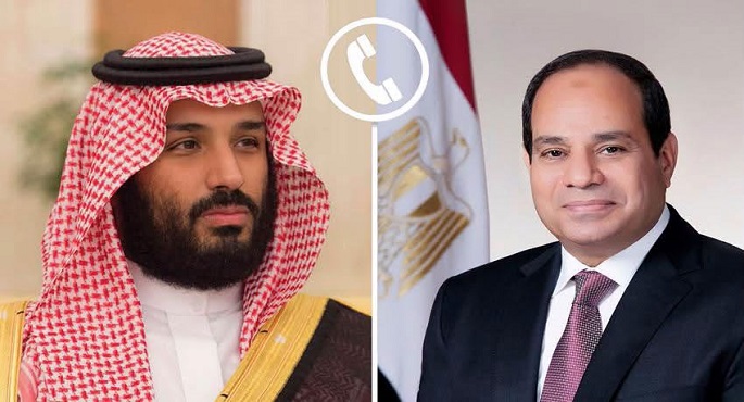 خلال اتصال هاتفى مع ولى العهد السعودى.. الرئيس السيسى يشدد على أن أمن المملكة والدول العربية يعد امتدادا للأمن القومى المصرى