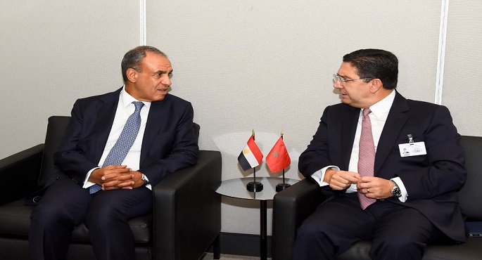 وزير الخارجية يبحث مع نظيره المغربى العلاقات الثنائية والقضايا الإقليمية