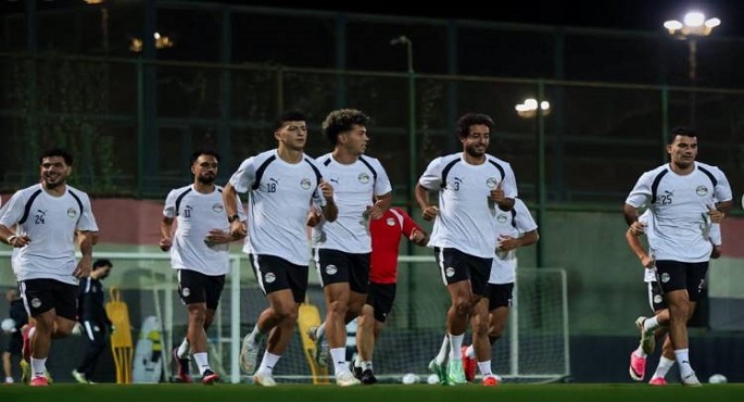 منتخب مصر يواصل تدريباته استعداداً لمواجهة أنجولا فى افتتاح تصفيات أمم أفريقيا