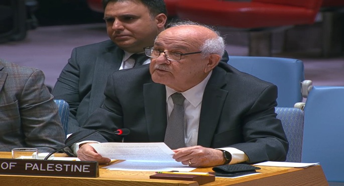 فلسطين أمام مجلس الأمن: الإدانات دون عواقب لم توقف التوسع الاستيطاني الاسرائيلى وعنف المستوطين