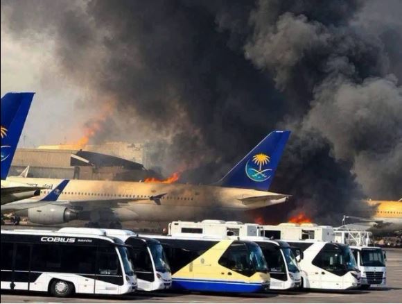 التحالف بقيادة السعودية: مقذوف مجهول يستهدف صالة بمطار الرياض